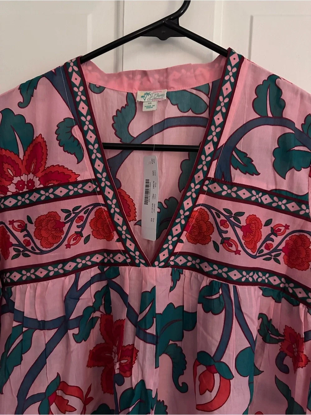 NWT J. Crew V-neck tunic dress in floral block print